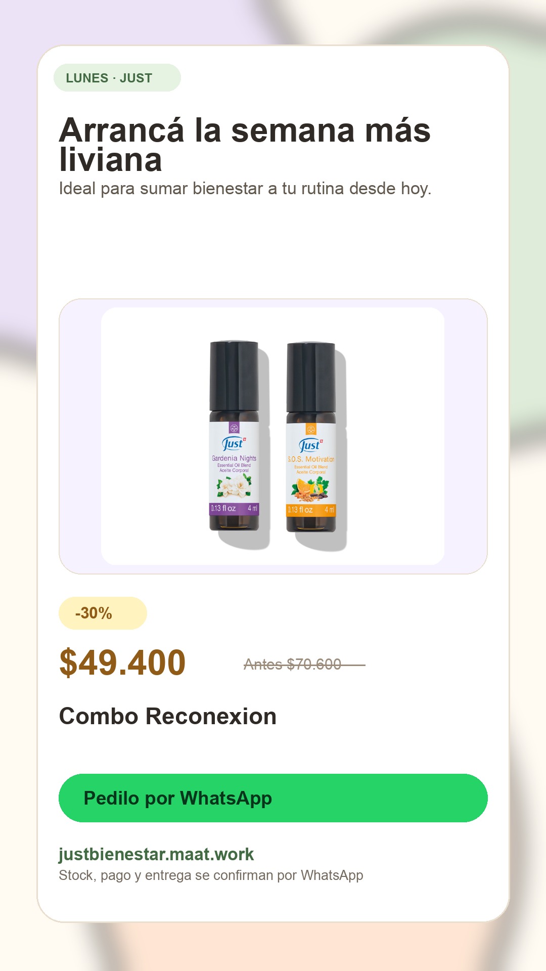 Publicación lunes: Combo Reconexion